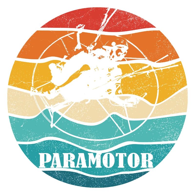 Paraglier rétro paramoteur couleur