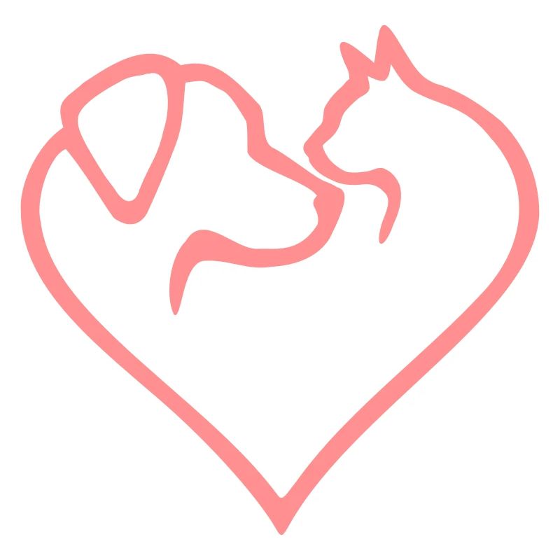 Hundeherz mit Katze - Farbwechsel