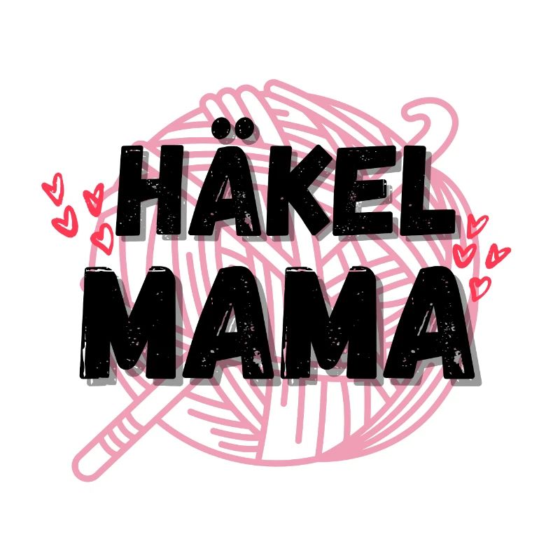Häkelmama! Häkeln Mutter rote herzen rosa pink