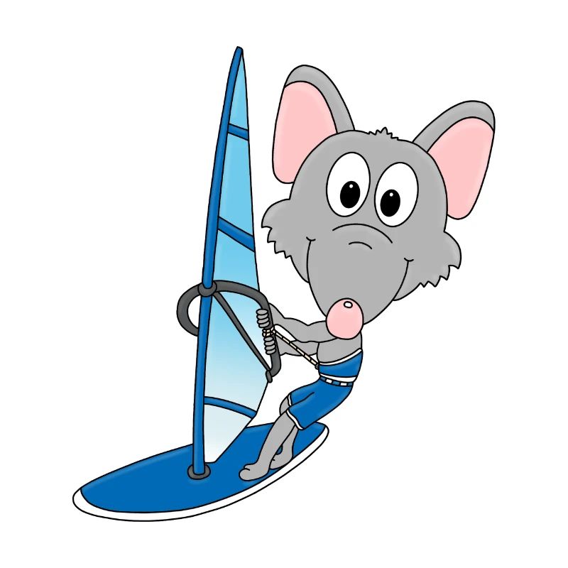 WASSERRATTE - SURFER - WINDSURFER - TIER - FUN