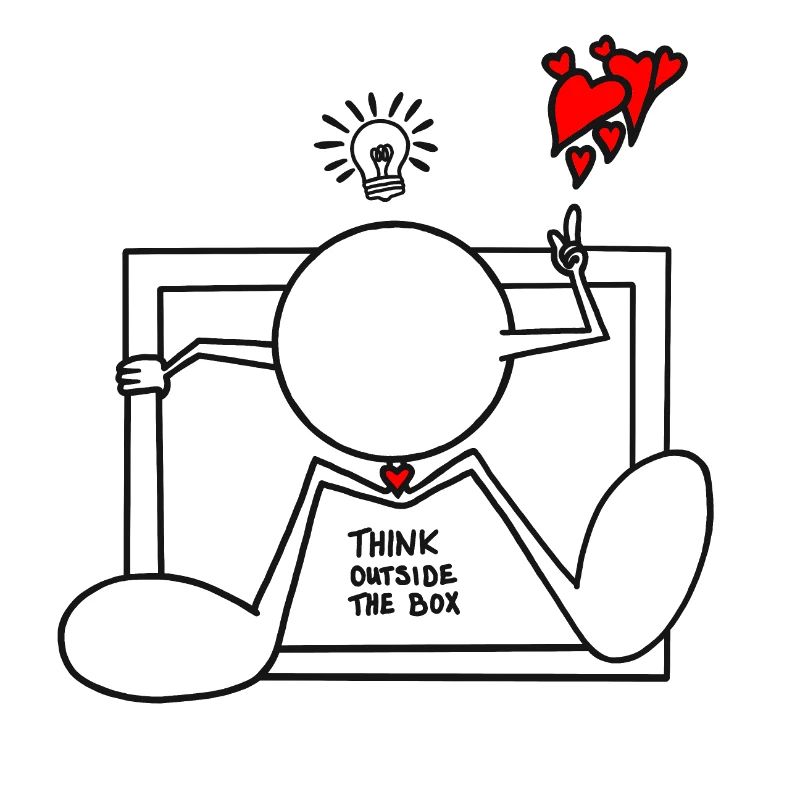 Think Outside The Box Plain Doodle