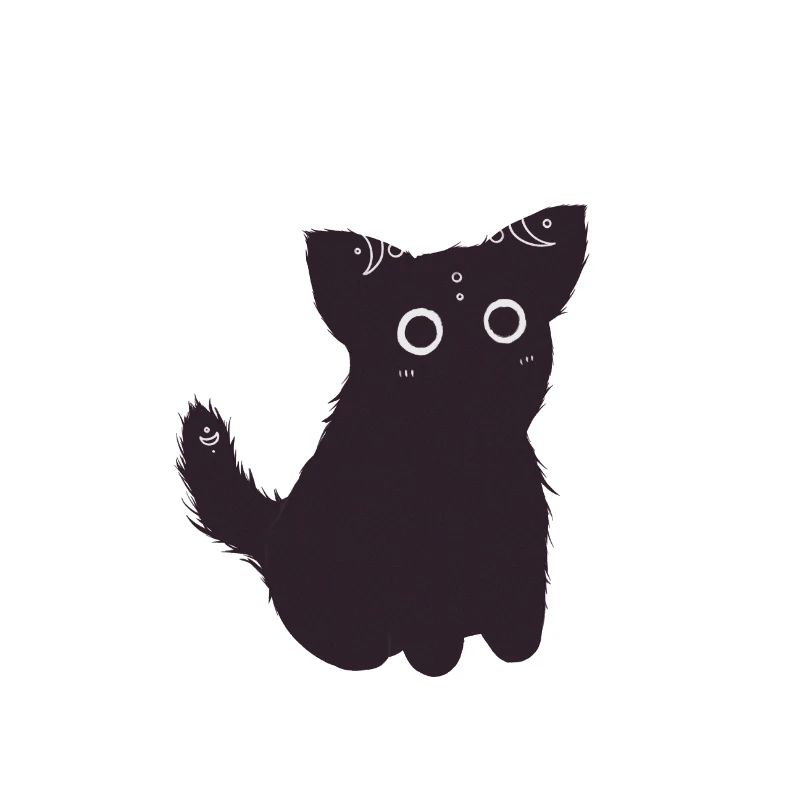 Chat noir mignon