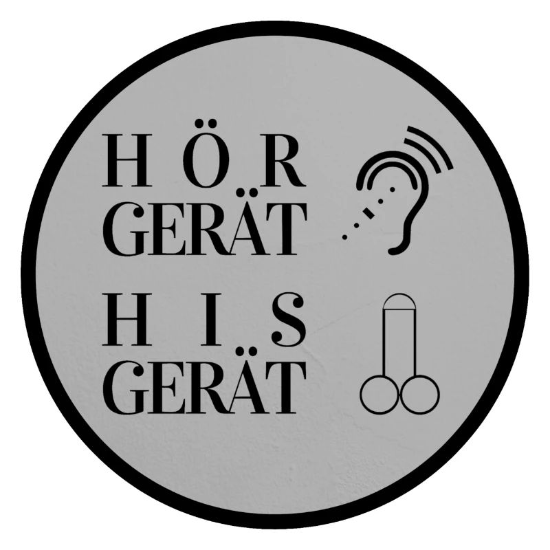 Hörgerät vs His Gerät - zwei Logos