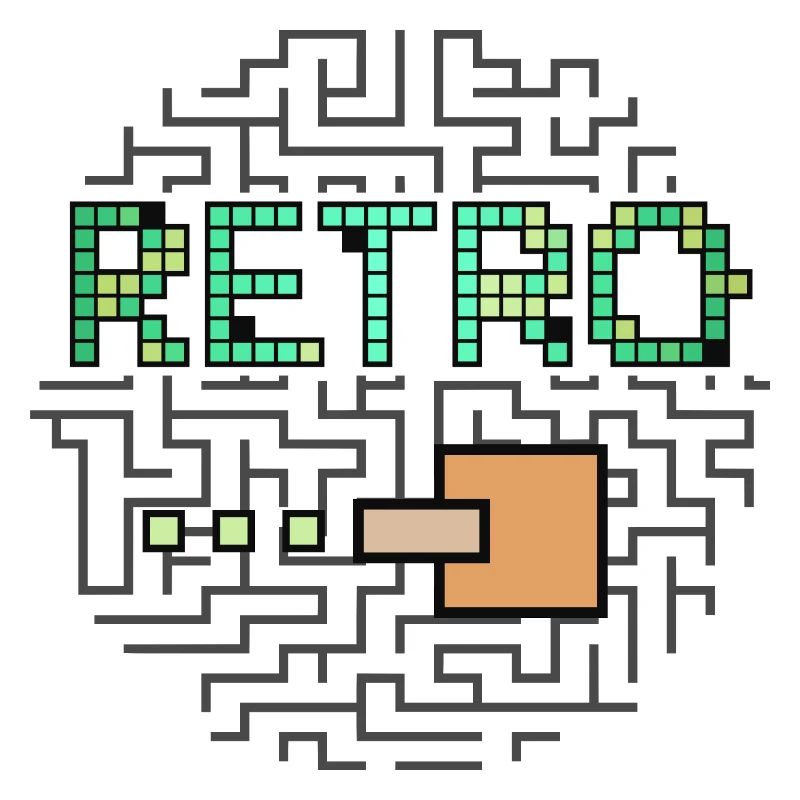 Retro Text & Maze Shooter Spiel