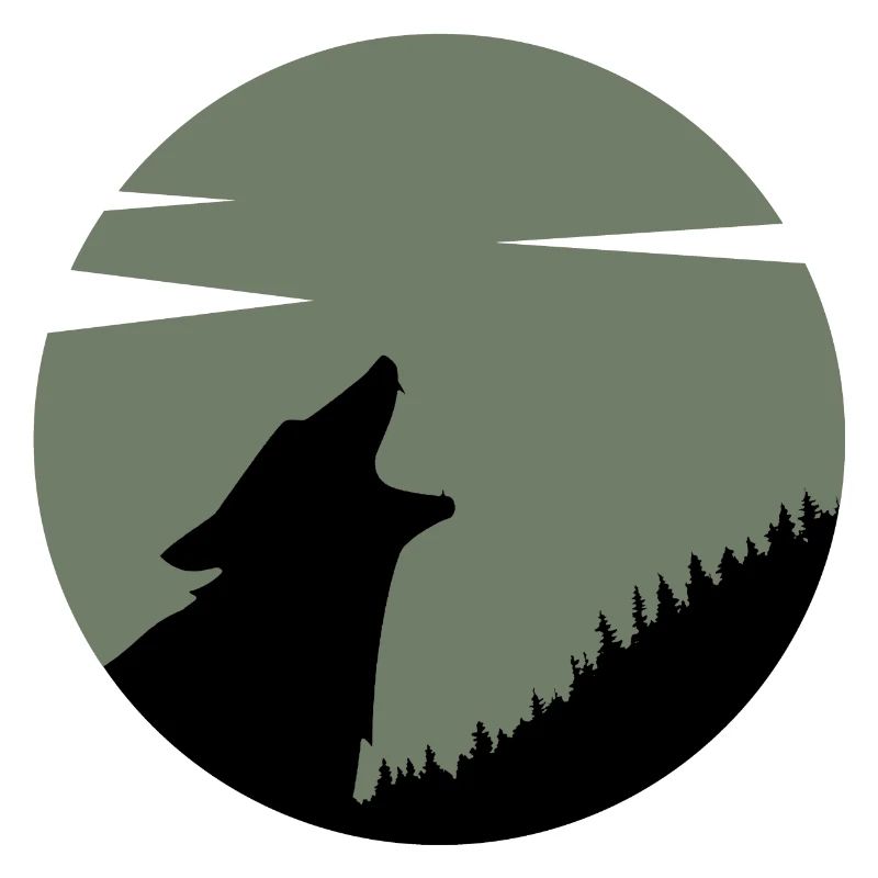 Das Wolfsrudel waldgrün