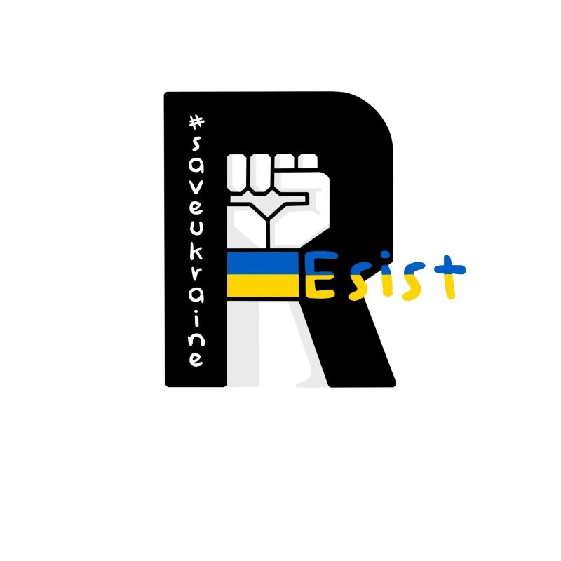 Resist - Drapeau Ukraine #saveukraine