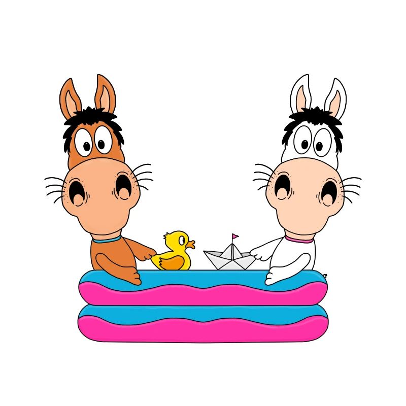 PFERDE - PLANSCHBECKEN - SOMMER - LIEBE - PONYS