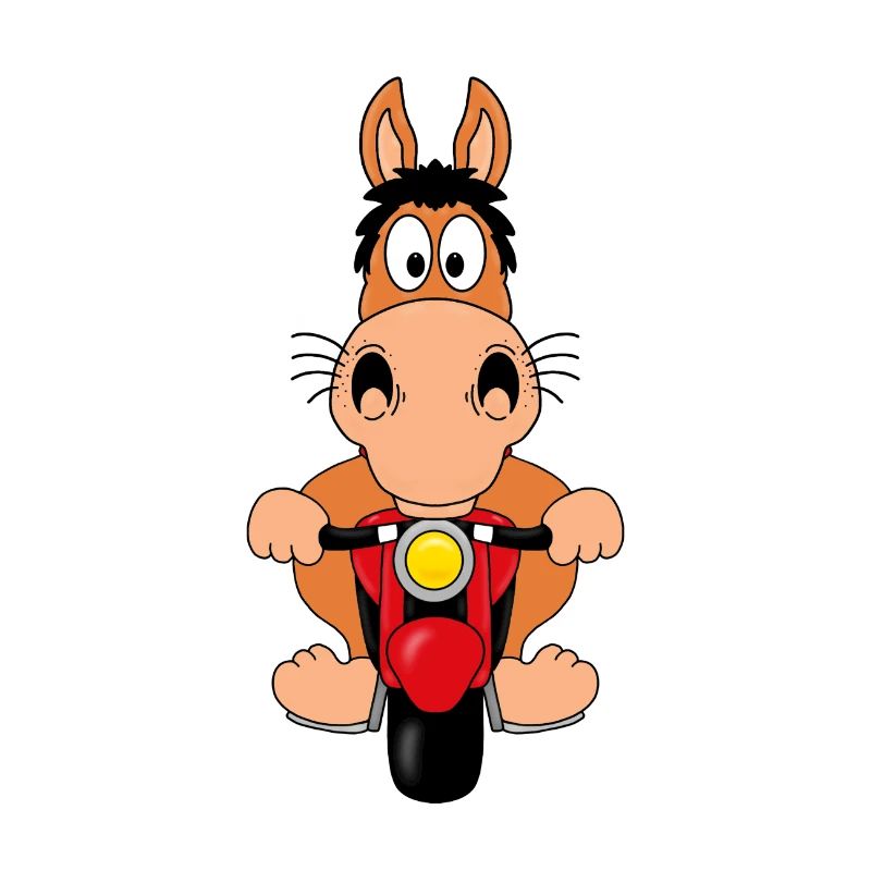 MOTORRAD - BIKER - PONY - PFERD - TIER - TIERISCH