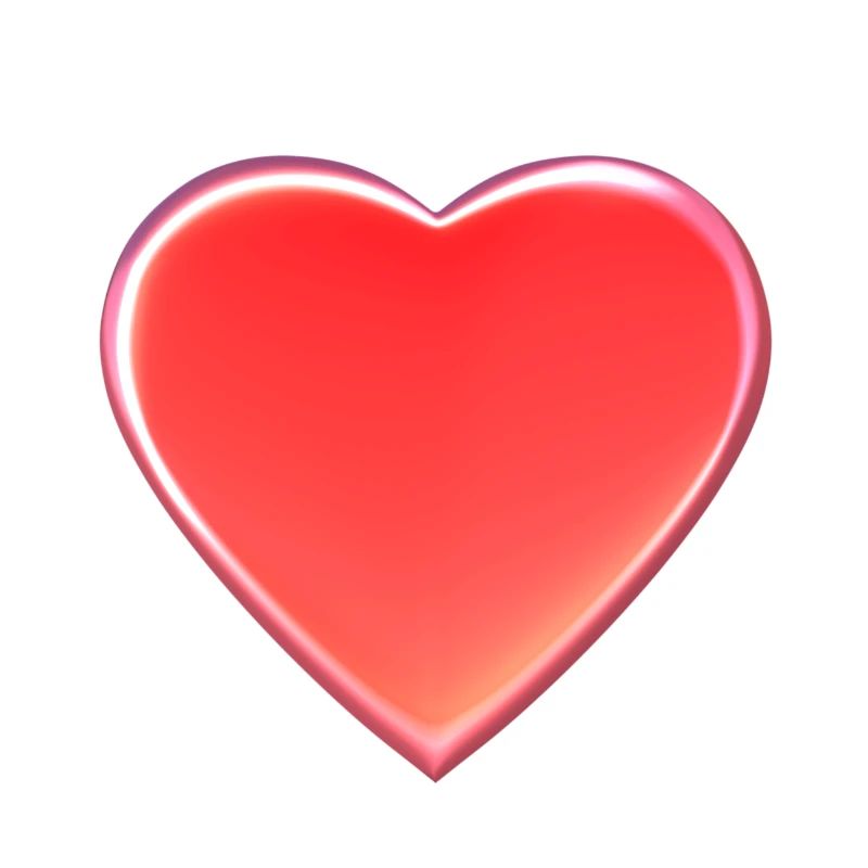 Cœur 3D rouge
