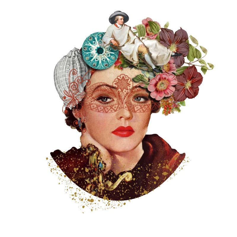 Fille de fleurs vintage