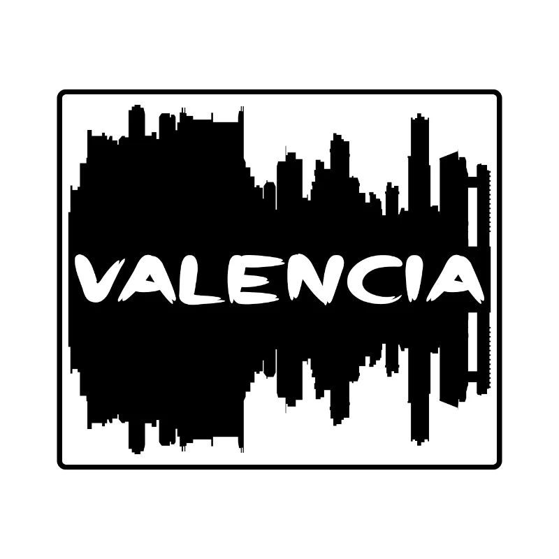 Valence Espagne Skyline Silhouette Souvenir de voyage