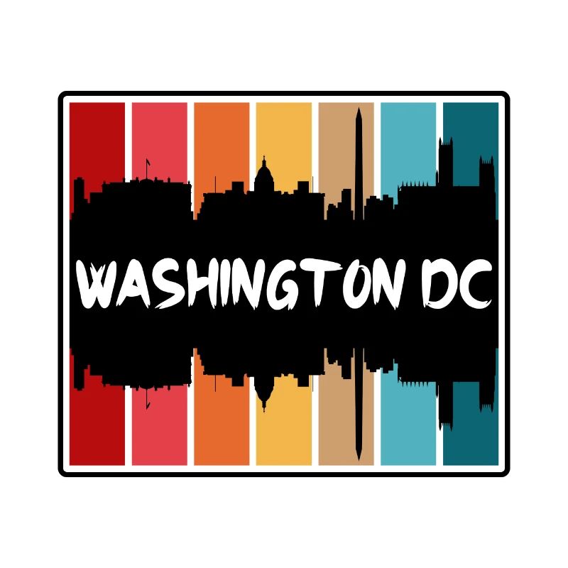 Washington Dc Washington États-Unis Skyline Silhouette Tr