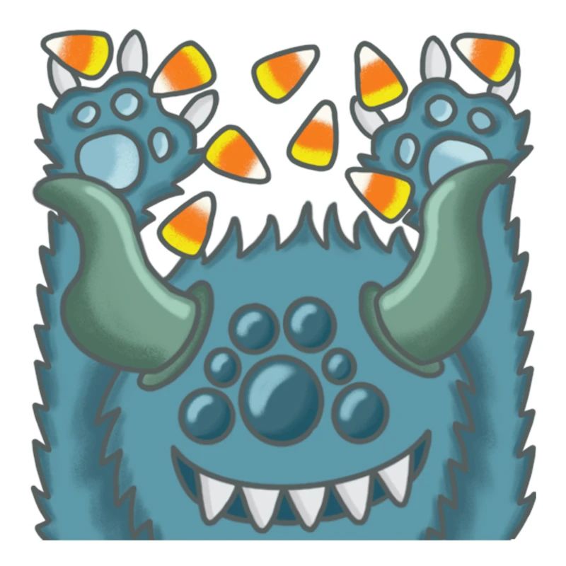 monstre moelleux joyeux