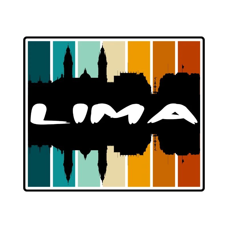Lima Peru Skyline Silhouette Reise Souvenir