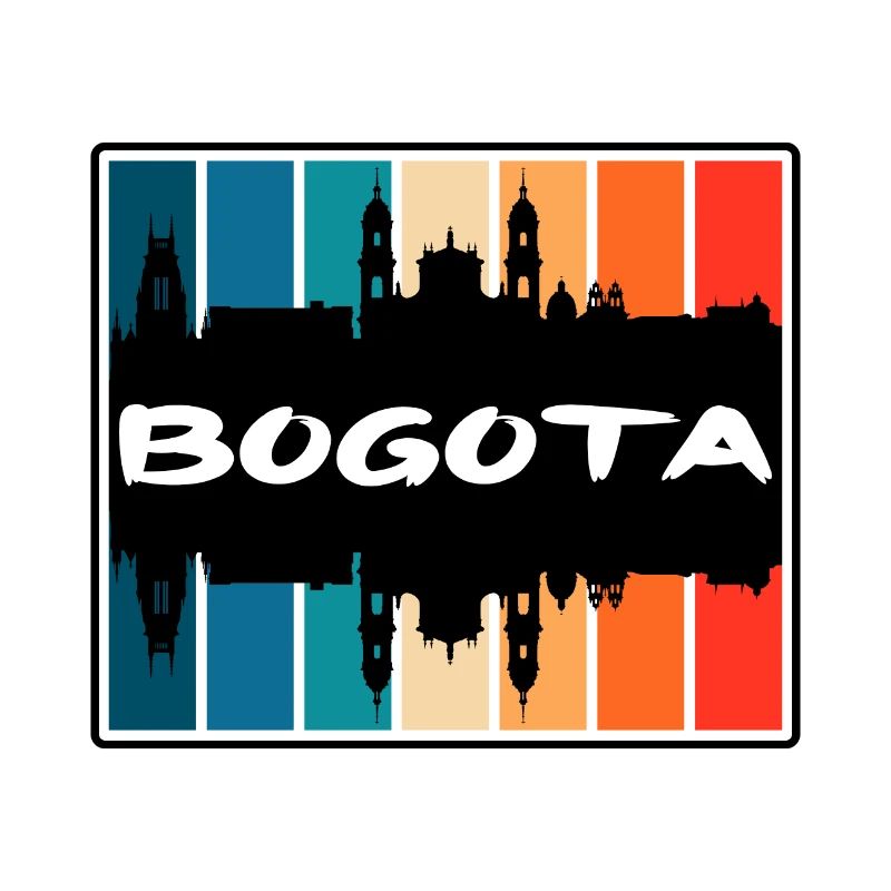 Bogota Colombie Skyline Silhouette Souvenir de voyage