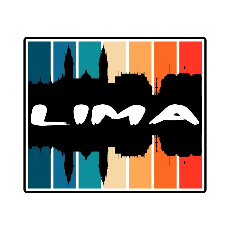 Lima Peru Skyline Silhouette Reise Souvenir