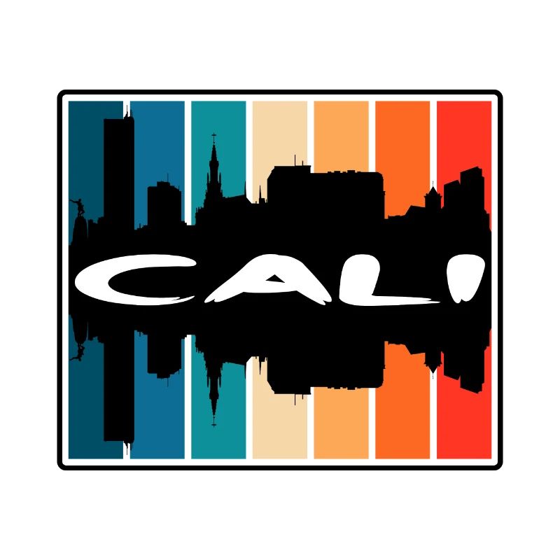 Cali Colombie Skyline Silhouette Souvenir de voyage