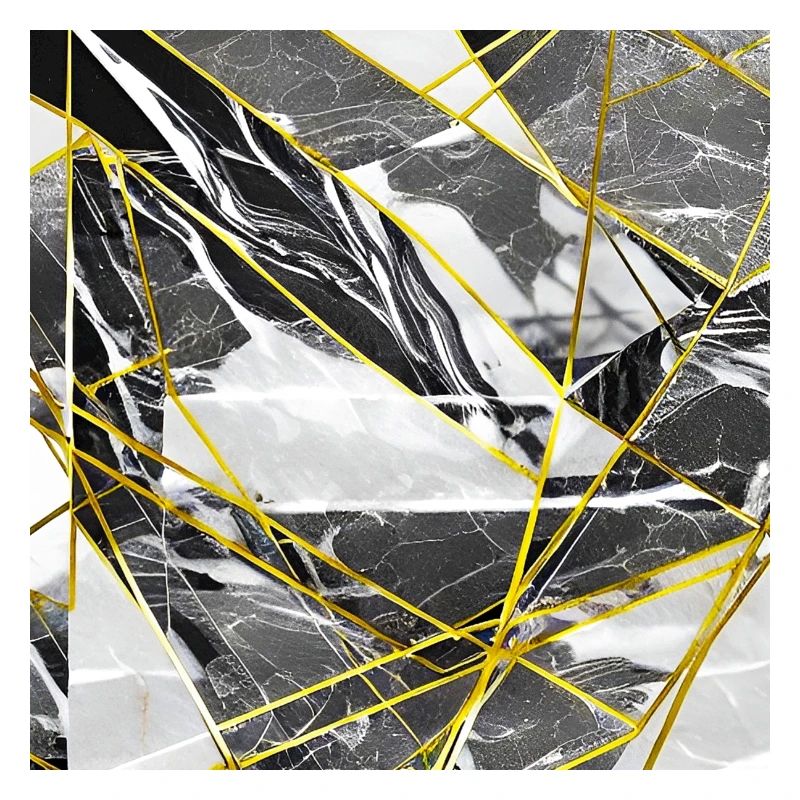 Marble Black Gold Geometric texture