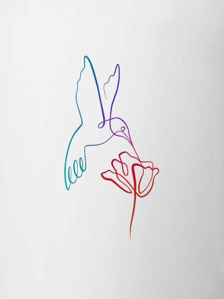 Hummingbird lining art