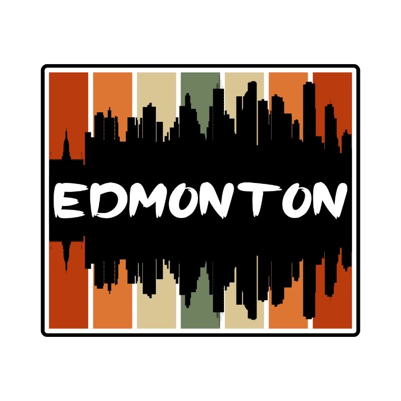 Edmonton Kanada Skyline Silhouette Reise Souvenir