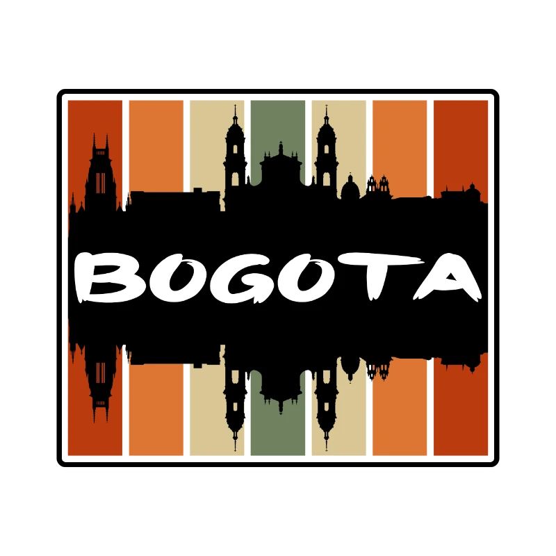 Bogota Colombie Skyline Silhouette Souvenir de voyage