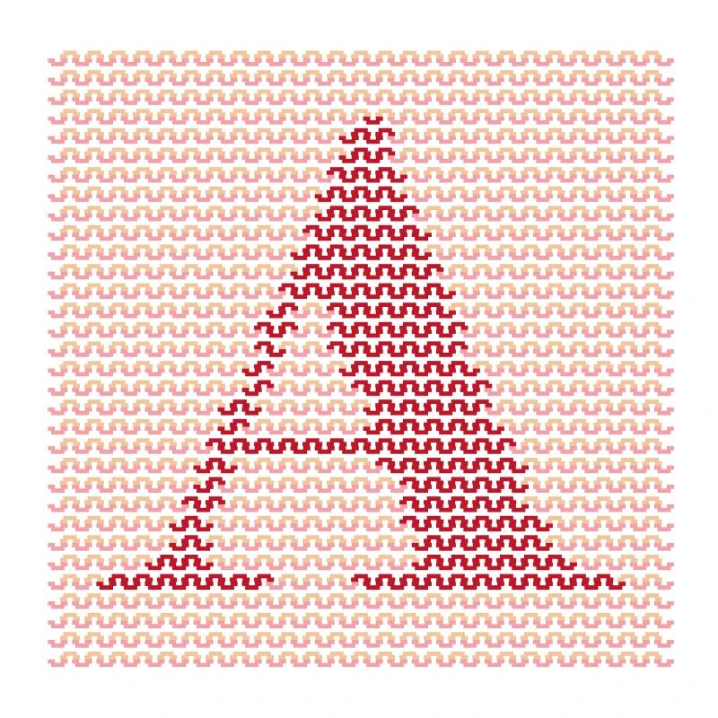 Yarn Serif Letter A Red