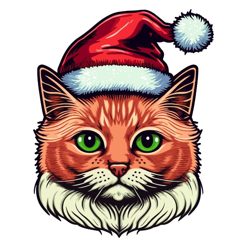Beau design de chat de Noël, un excellent