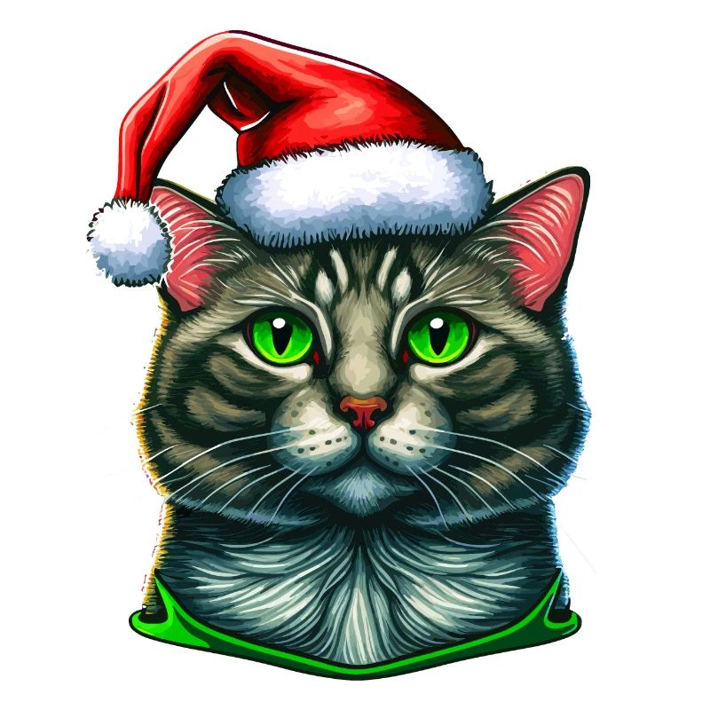Belle illustration numérique de chat d’hiver, la parfaite