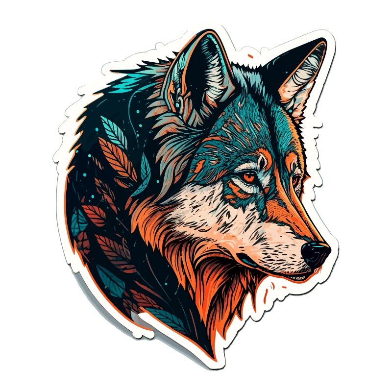 Une illustration numérique de loup comme cadeau fabuleux