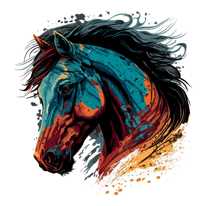 Design de tête de cheval à la mode