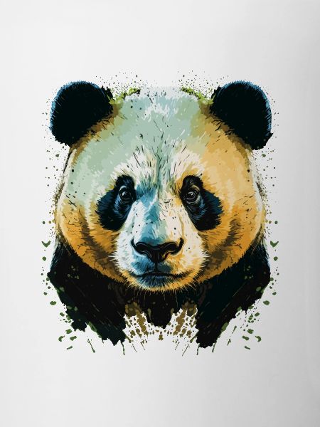 Yellow Panda Head