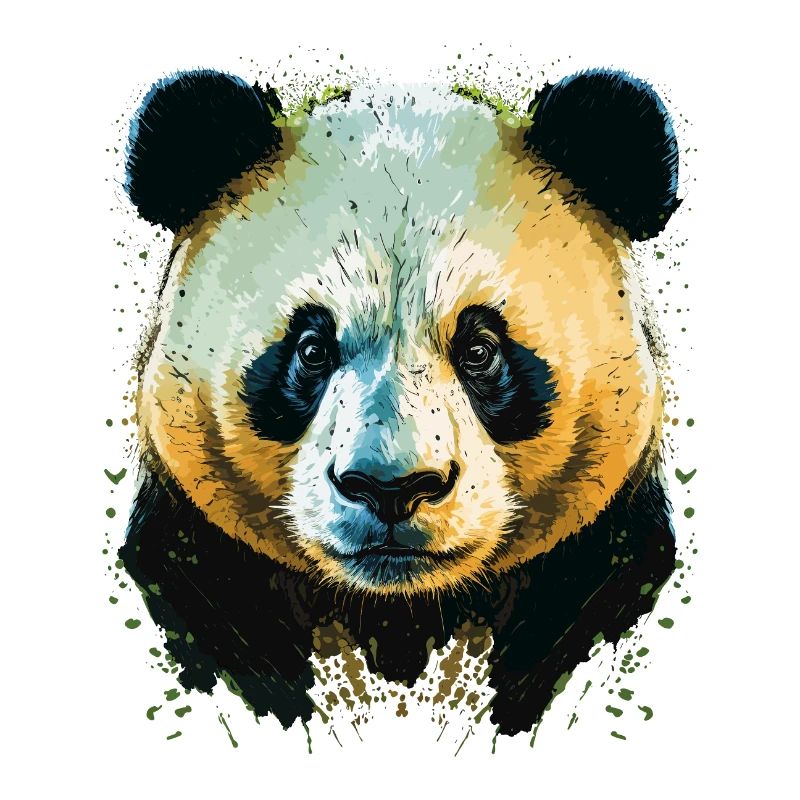 Yellow Panda Head