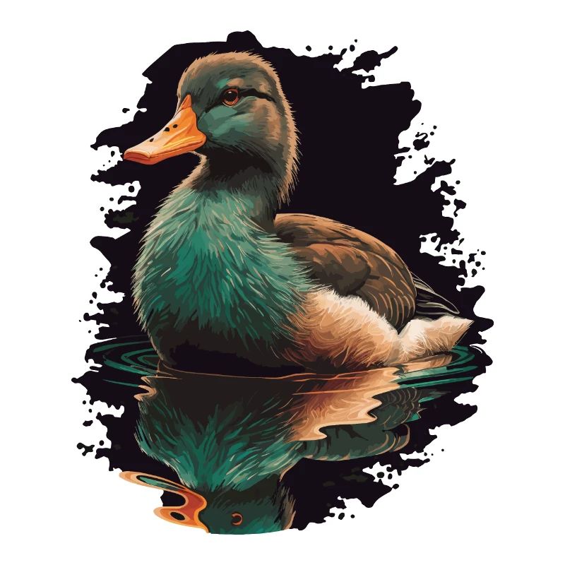 Reflet du canard dans l’eau