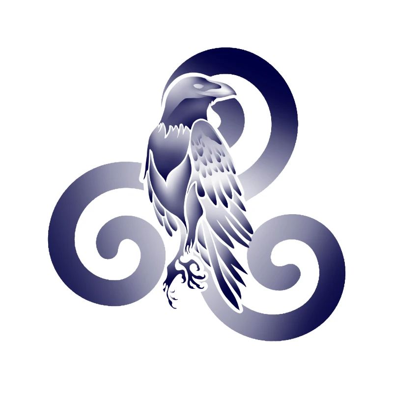Raven triskel background