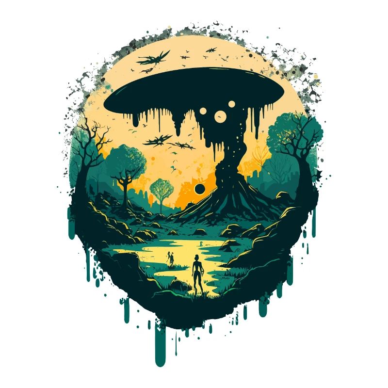 Monde extraterrestre effrayant