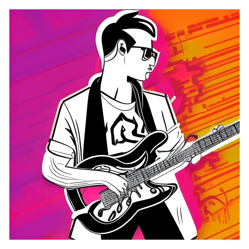 Gitarrist Pop Art