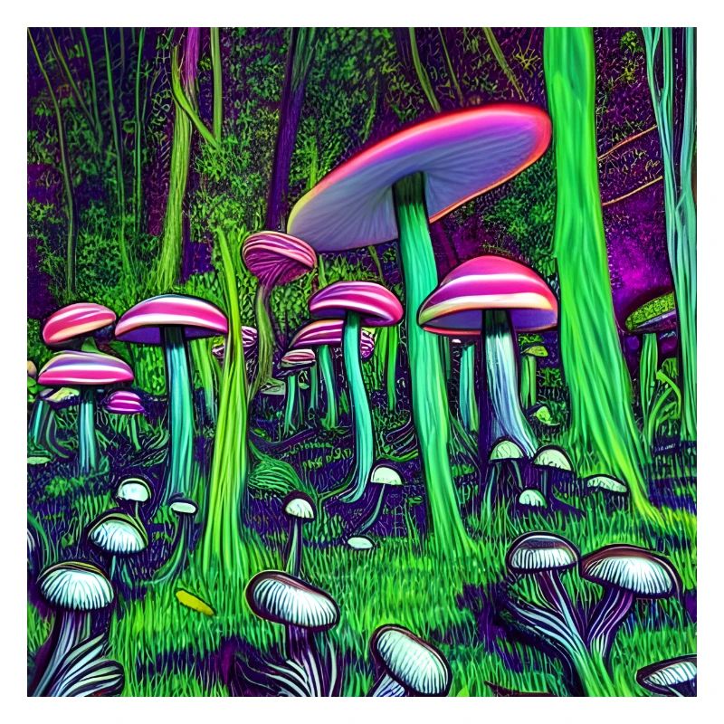 Psychedelic mushroom art