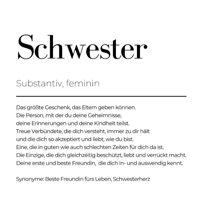 Schwester Definition