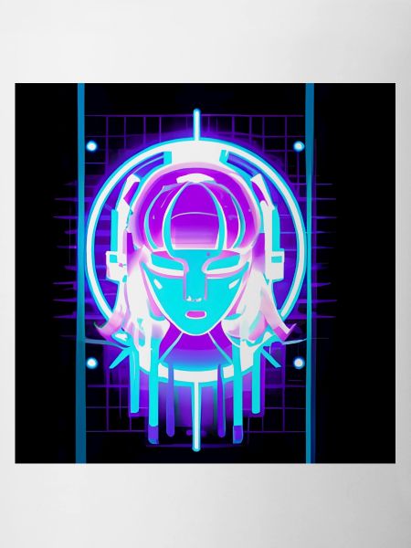 Neon face art