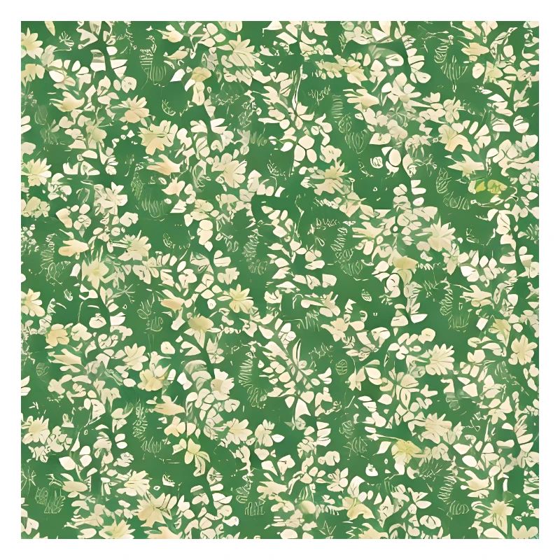 Motif décoratif de fleurs vertes