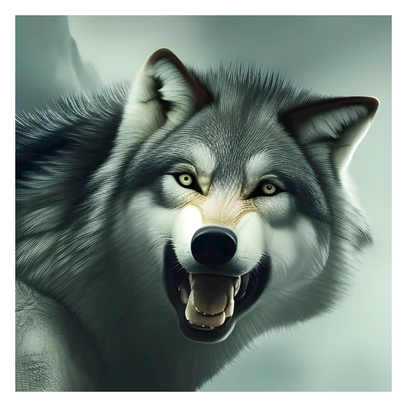 Loup en colère