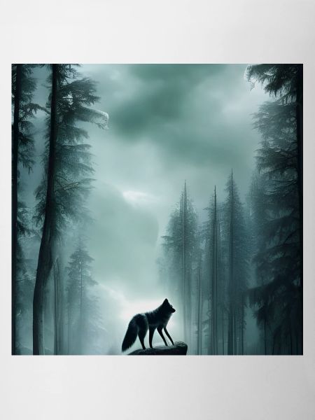Alone wolf in the woods