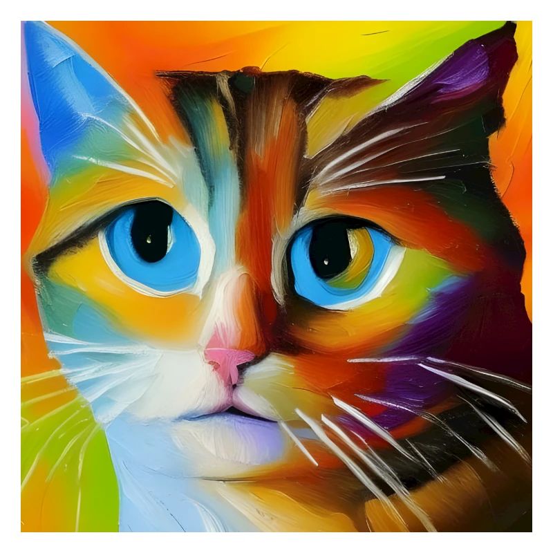 Portrait abstrait de chat