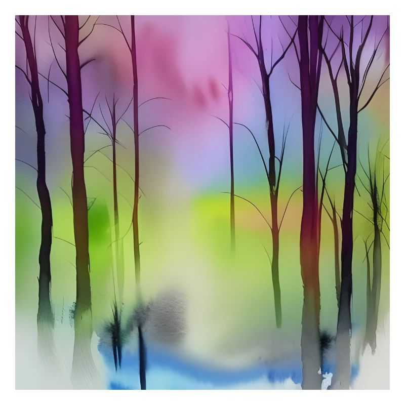 Aquarelle colorée nature simple