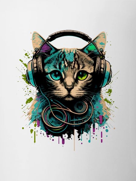 Cat with Headset