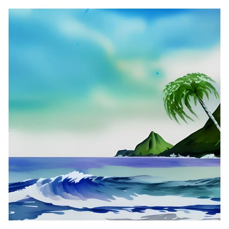Aquarelle océan nature