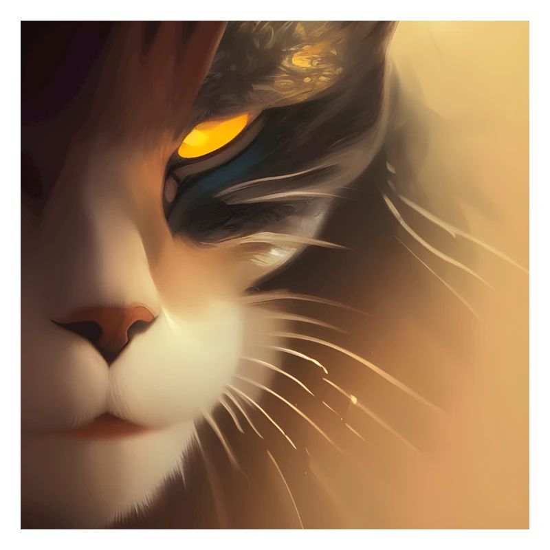 Visage de chat effrayant