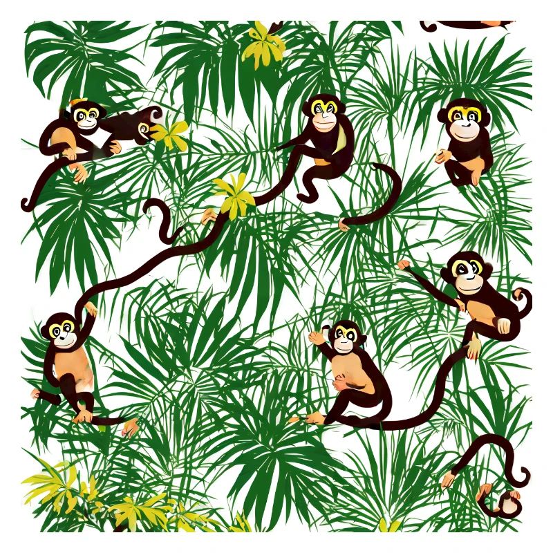 Singe dans la forêt tropicale humide