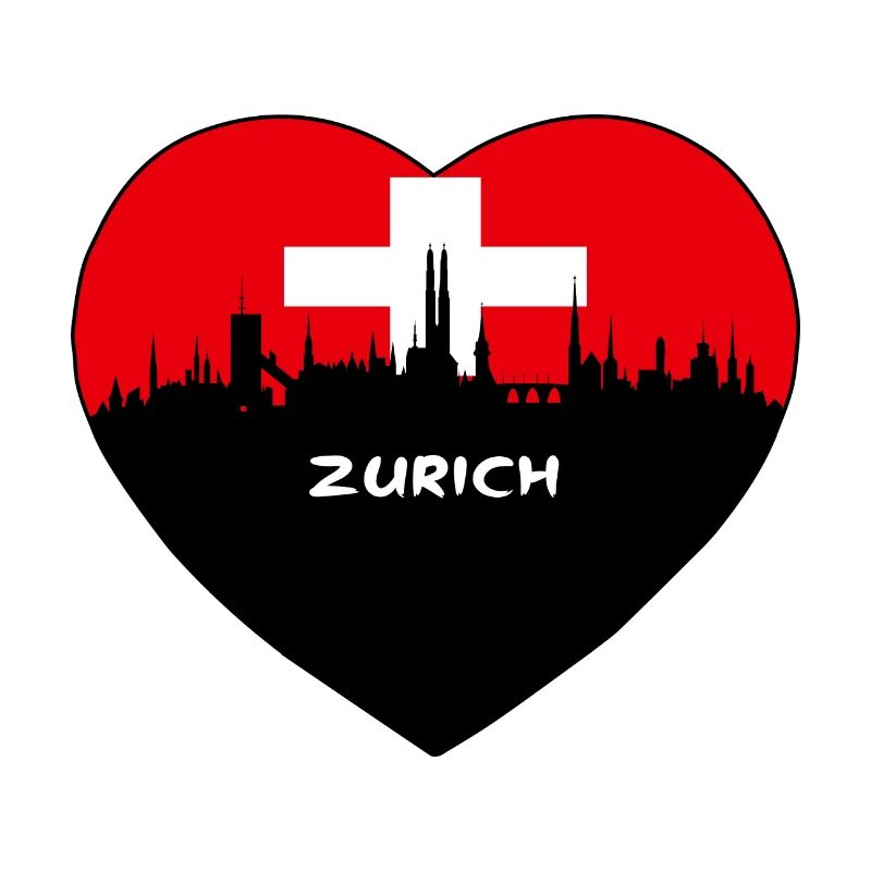 Souvenir de voyage d'horizon de drapeau de la Suisse de Zurich