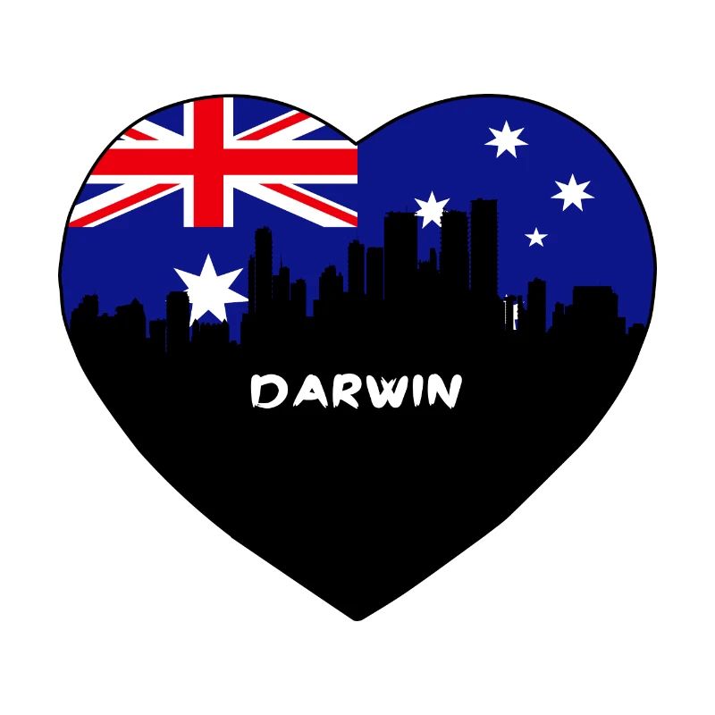 Darwin Australien Flagge Skyline Reise Souvenir